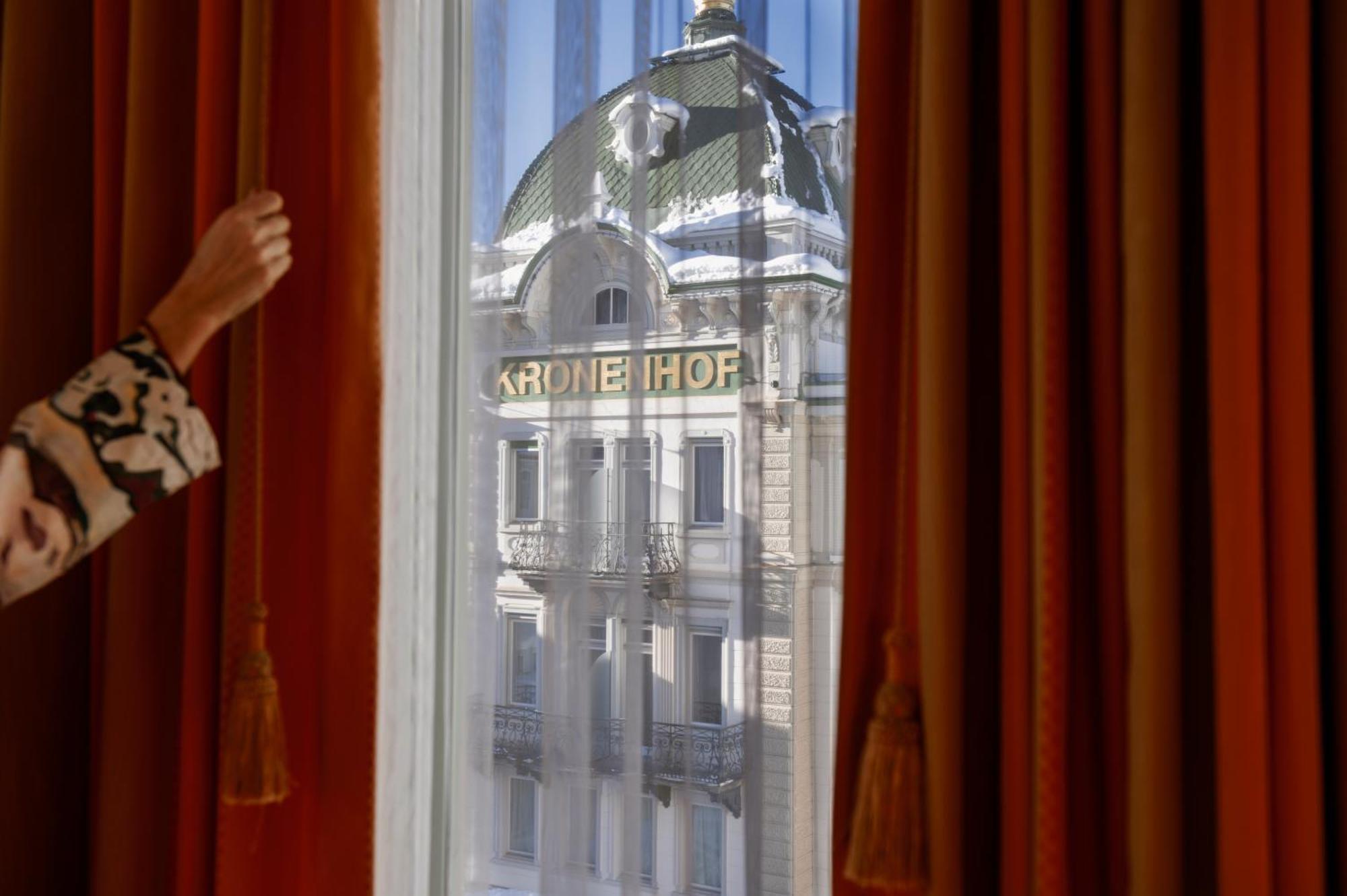 Grand Hotel Kronenhof Pontresina Esterno foto
