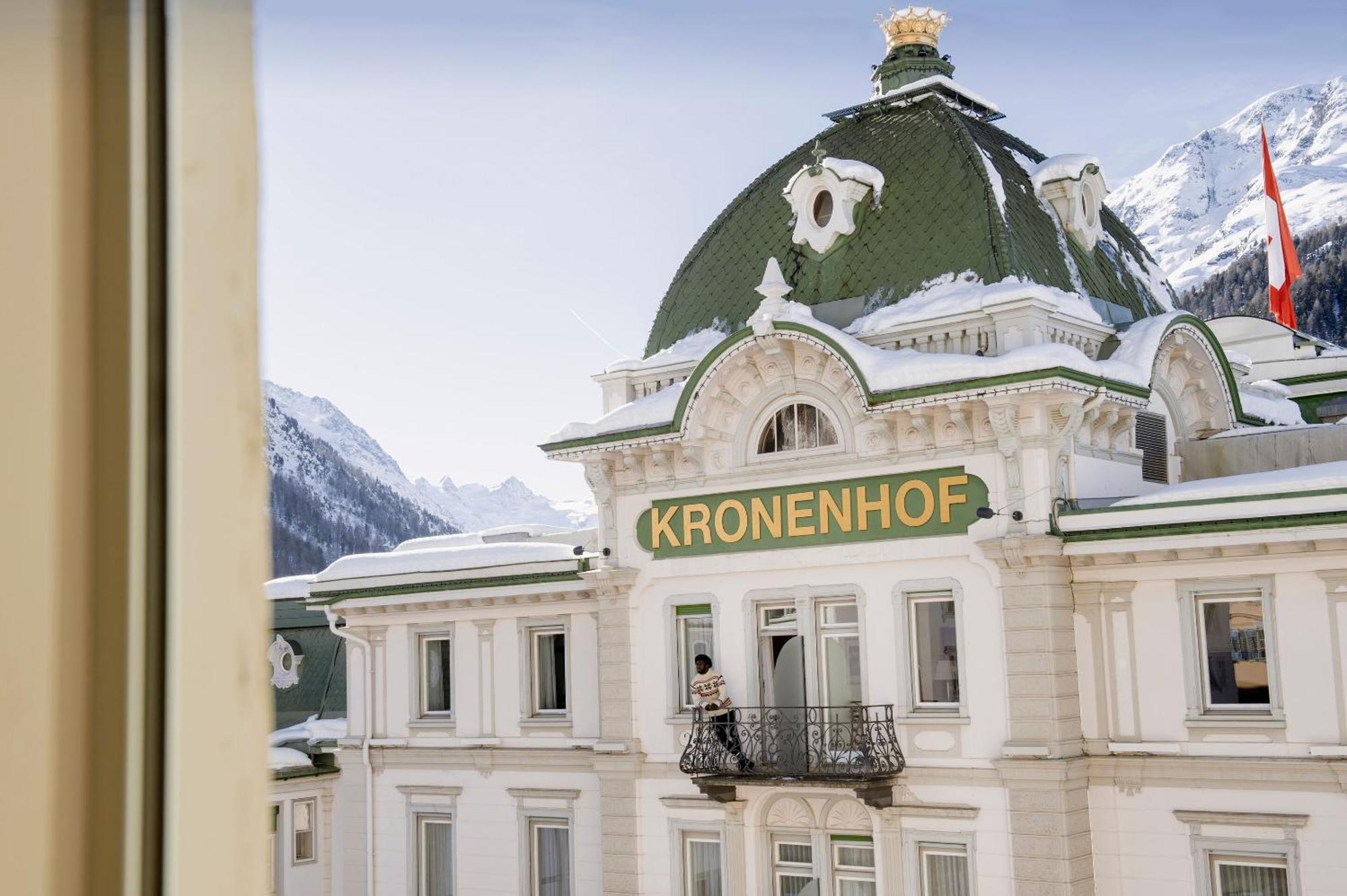 Grand Hotel Kronenhof Pontresina Esterno foto